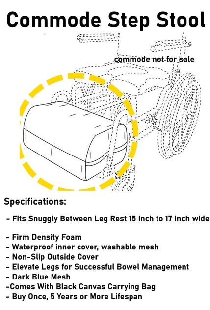 The Püllow™ Mobile Commode Step Stool – CushPocket® Wheelchair Company